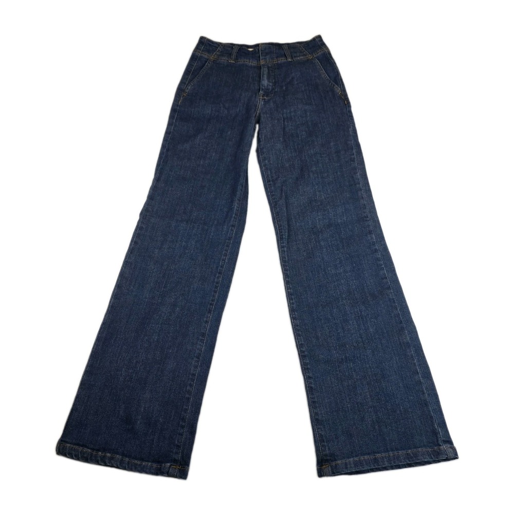 Pilcro Jeans Womens Size 26 High-Rise Relaxed Wide-Leg Trouser Blue Denim Pants